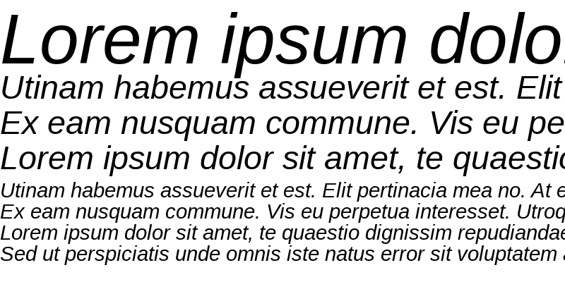 Sample of Liberation Sans Italic