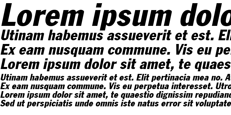Sample of LibraryGothicHeavy Italic