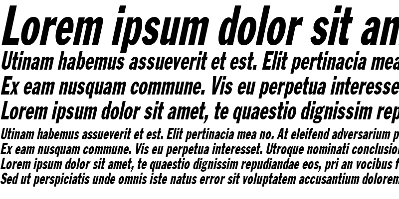 Sample of LibraryGothicHeavyCondensed Italic