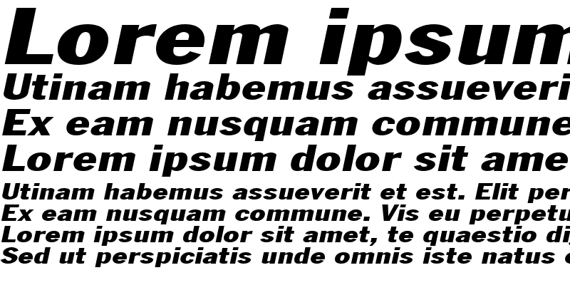 Sample of LibraryGothicHeavyExtended Italic