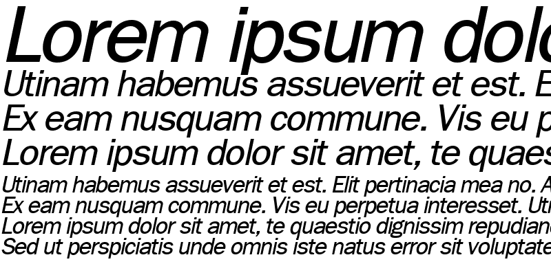 Sample of LibraryGothicMedium Italic