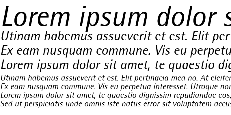 Sample of Libre Semi Sans SSi Italic