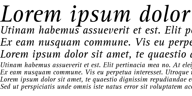 Sample of Libre Serif SSi Italic