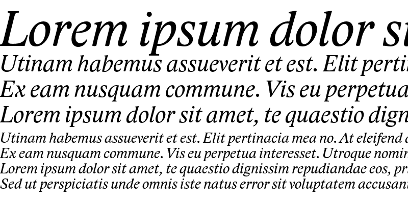 Sample of Lido ST Italic