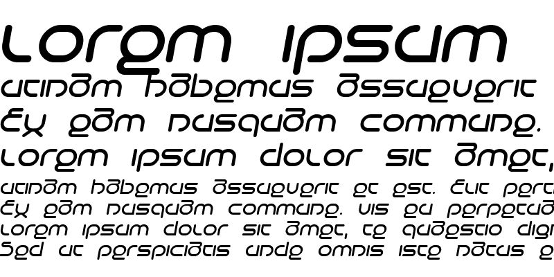 Sample of Life in Space Italic