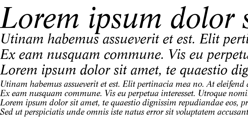 Sample of LifeT Italic