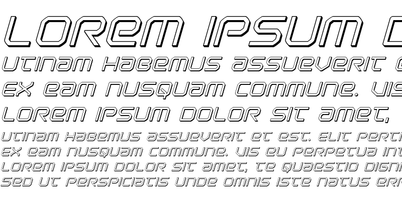 Sample of Light Brigade 3D Italic Italic