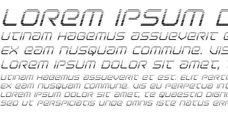 Sample of Light Brigade Gradient Italic