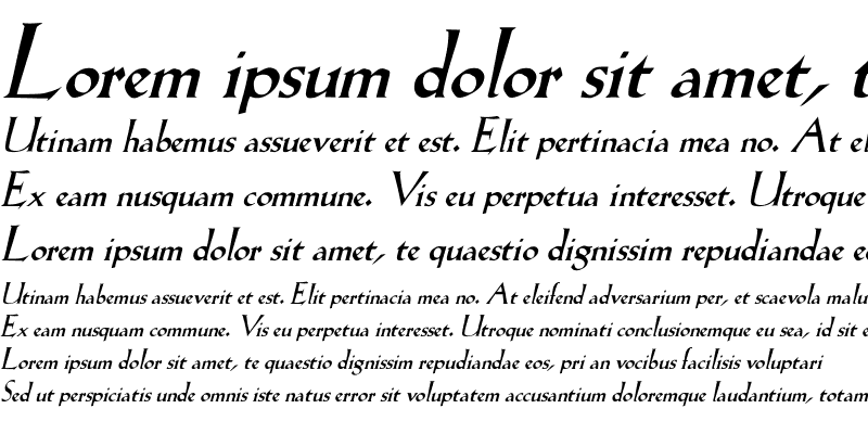 Sample of LilHvy iTALIC Italic