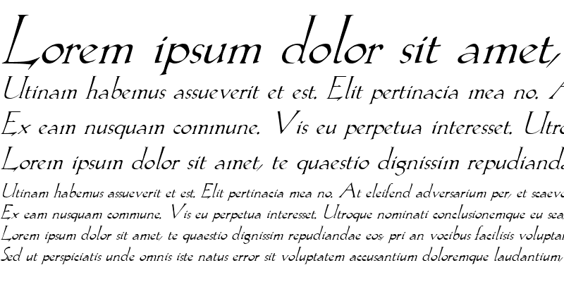 Sample of Lilith Italic
