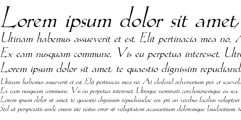 Sample of Lilith-Light iTLC Italic