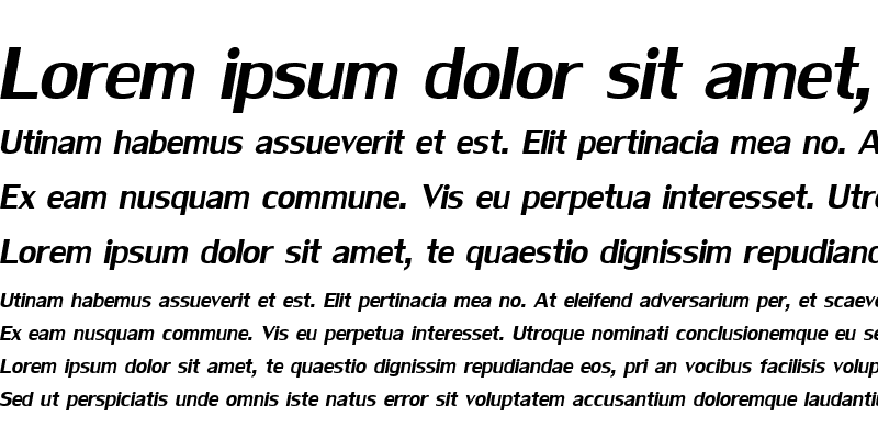 Sample of LilyUPC Italic