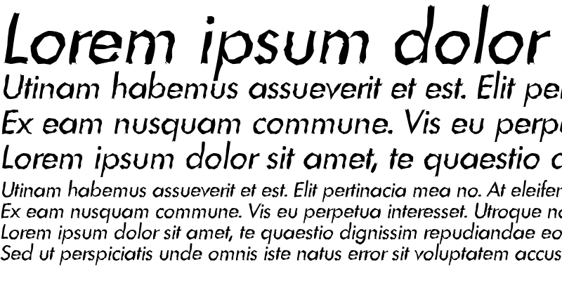 Sample of LimerickRandom Italic