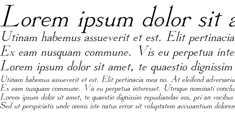 Sample of Linden Italic