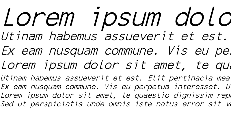 Sample of Line Printer Italic