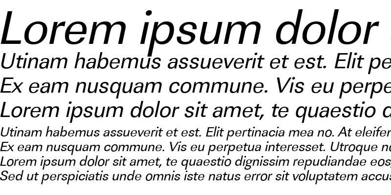 Sample of LinearStd Italic
