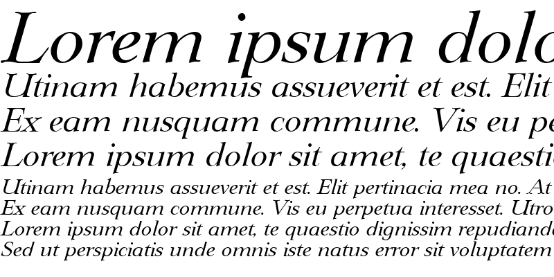 Sample of Lingwood Italic