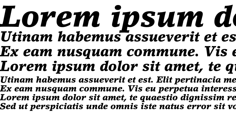 Sample of Lino Letter Black Italic OsF