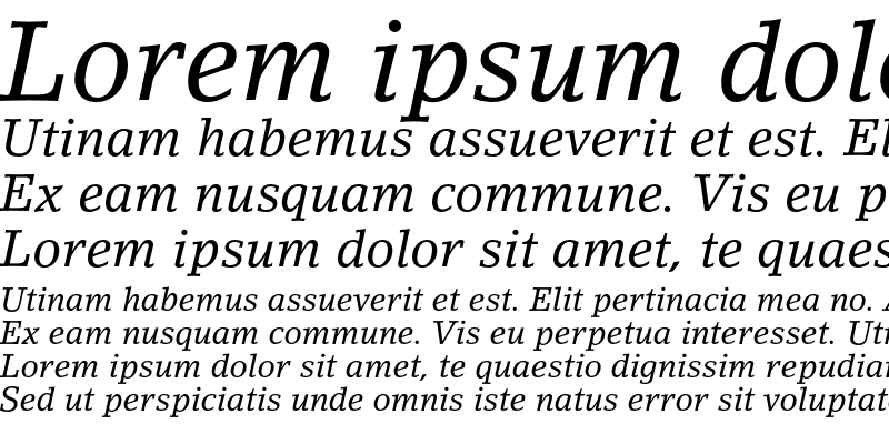 Sample of Lino Letter Italic OsF