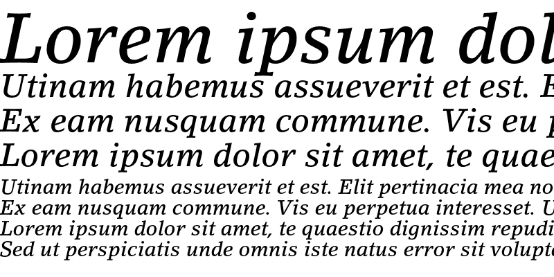 Sample of Lino Letter Medium Italic