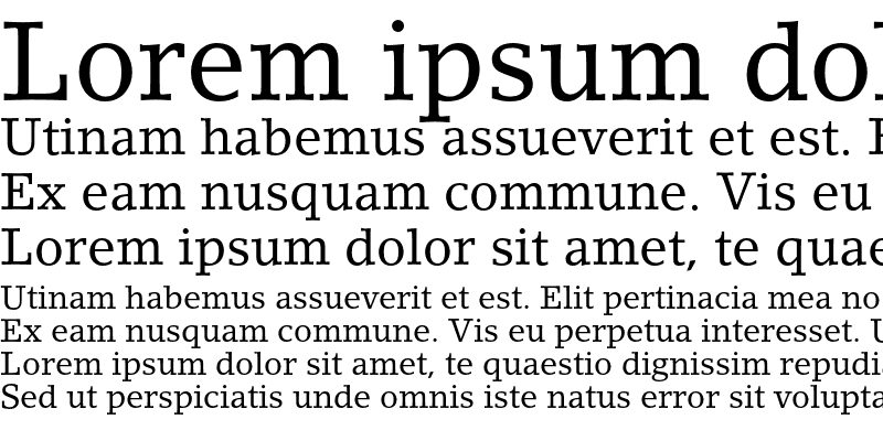 Sample of Lino Letter Roman