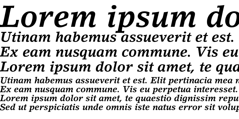Sample of LinoLetter Bold Italic