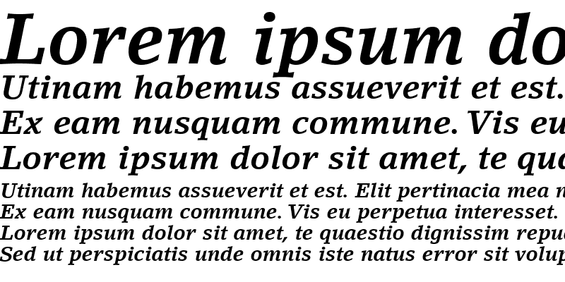 Sample of LinoLetter LT Roman Bold Italic