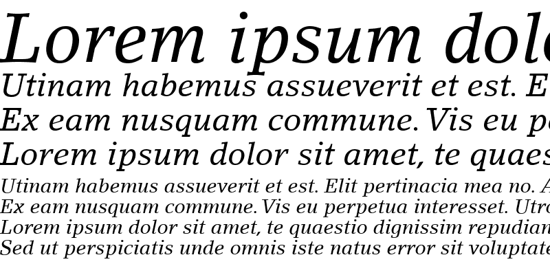 Sample of LinoLetter LT Roman Italic
