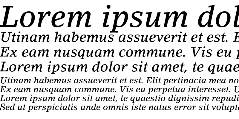 Sample of LinoLetter Medium Italic