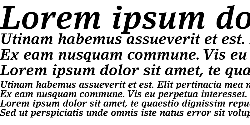 Sample of LinoLetter RomanOsF Bold Italic