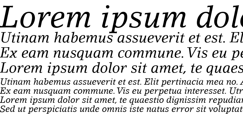 Sample of LinoLetter RomanOsF Italic
