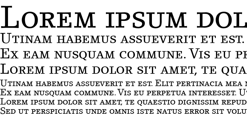 Sample of LinoLetter RomanSC