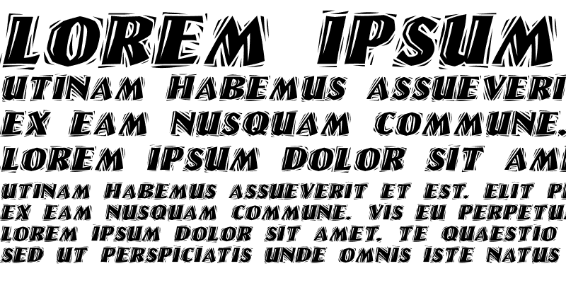 Sample of LinoLetterCutRagged Italic