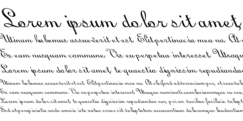 Sample of Linoscript Leftie