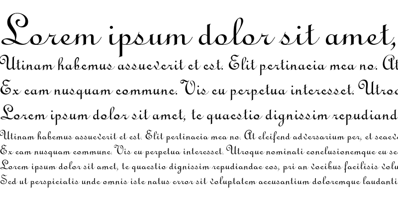 Sample of Linoscript Roman