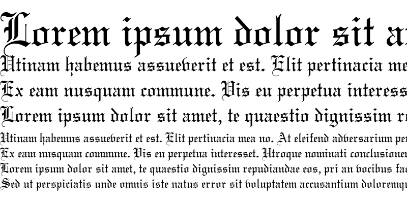 Sample of Linotext Th Regular