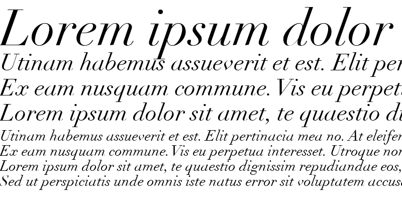 Sample of Linotype Didot Italic