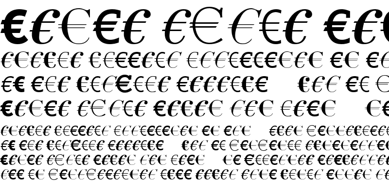 Sample of Linotype EuroFont A to F