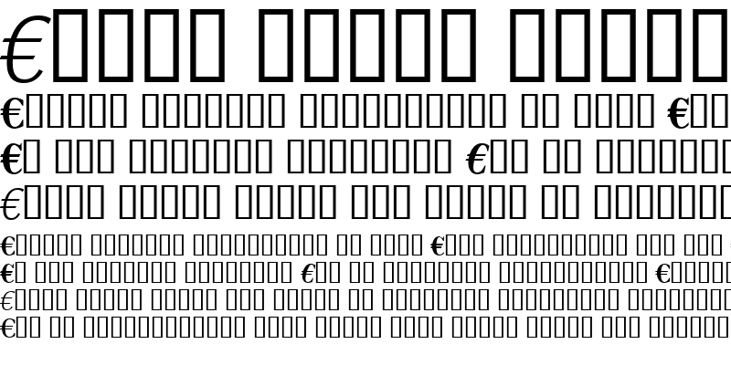 Sample of Linotype EuroFont T to Z