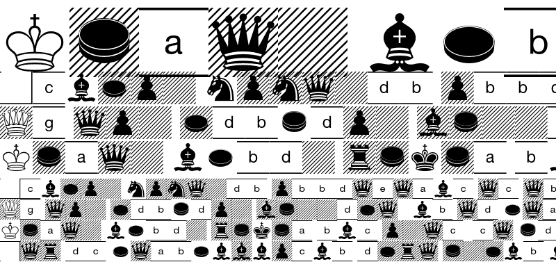 Sample of Linotype Game Pi Chess Draughts Regular