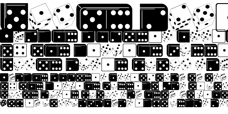 Sample of Linotype Game Pi Dice Dominoes Regular