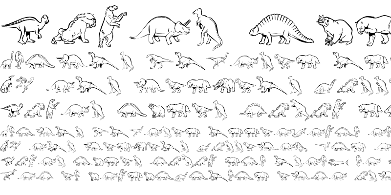 Sample of LinotypeDinosaures