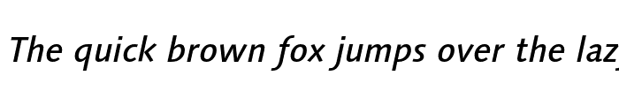 Preview of LinotypeSyntax Medium Italic