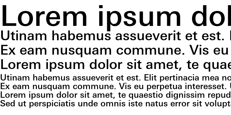 Sample of LinotypeUnivers Basic Medium