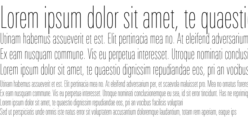 Sample of LinotypeUnivers CompUltraLight