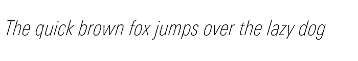 Preview of LinotypeUnivers CondThin Italic
