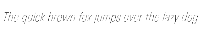 Preview of LinotypeUnivers CondUltraLight Italic