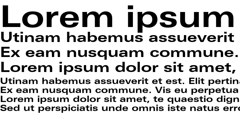 Sample of LinotypeUnivers Extd Bold