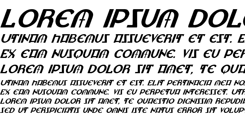Sample of Lionheart Italic