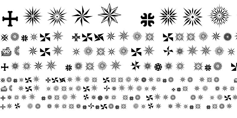Sample of Lisboa Dingbats Symbols